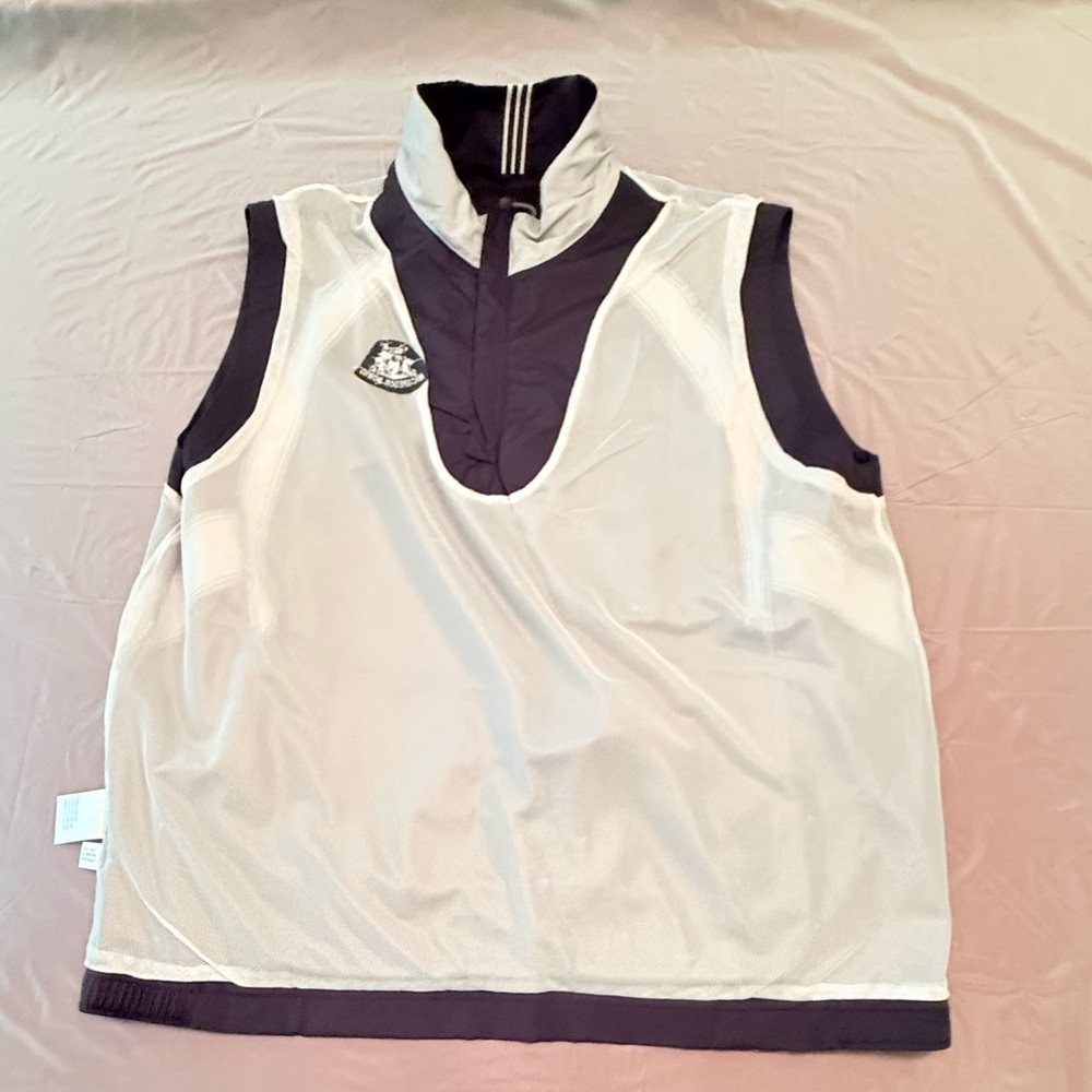 Adidas Black and White Golf Windbreaker Quarter Zip Vest Size Large - Picture 13 of 13